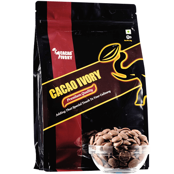 Cacao Ivory Couverture 36% Milk Chocolate Button 1 Kg