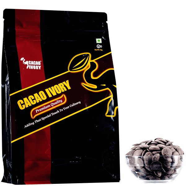Cacao Ivory  Couverture  74%  Dark Chocolate Button  1 Kg